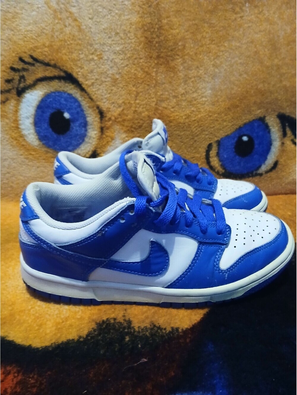 Nike Dunk Low Youth Sneakers Blue and White Size 4.5Y